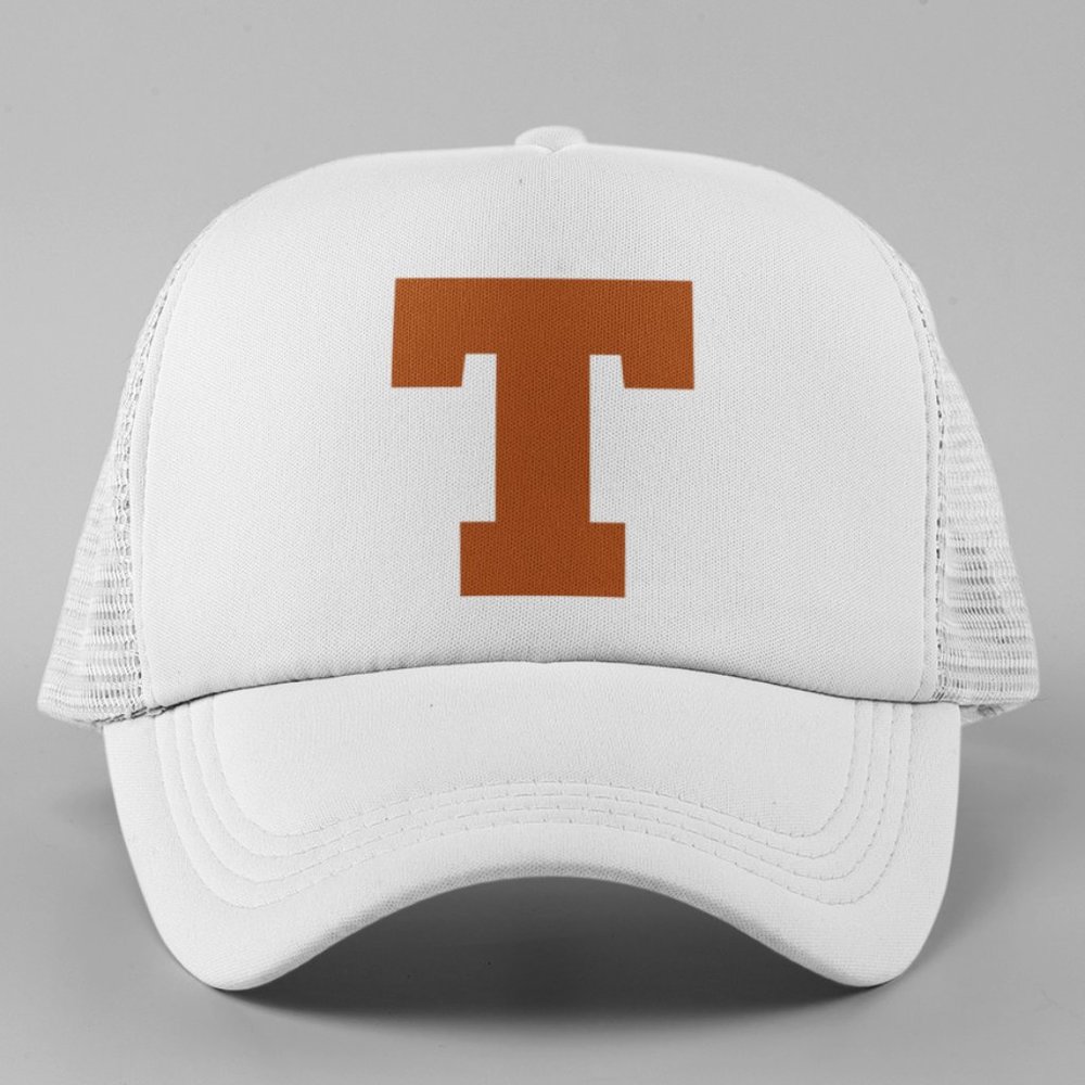 NEW Texas Longhorns Block T Logo Foam Trucker Snapback Hat WHITE
